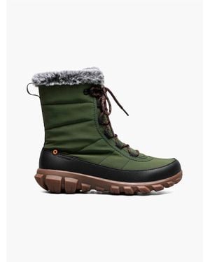 Bogs Cedar Quilt Lace Waterproof Boots - Green