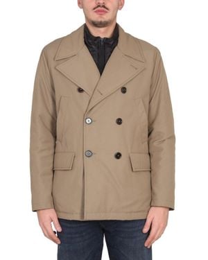 Fay Peacot Double Front" Coat - Natural