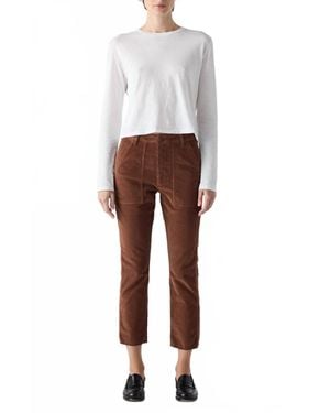 AMO Corduroy Easy Army Trouser - White