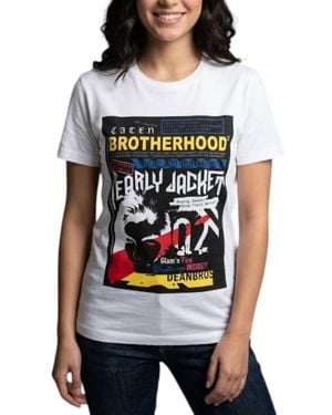DSquared² Brotherhood Print Cotton T-Shirt - Gray