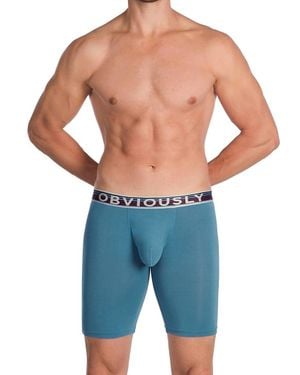 Obviously Primeman 9 Inch Leg Boxer Brief - Blue