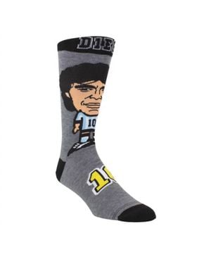 Perri's Socks Diego Maradona Cantoon Crew Socks - Black