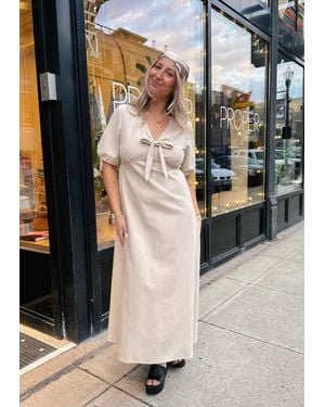 Vero Moda Nethe Dress - Natural