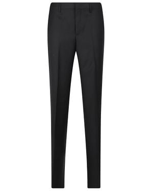 Tagliatore P Up Tailored Slim-Fit Virgin Wool Formal Pants - Black