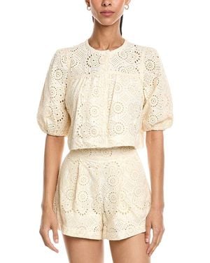 Blank NYC Roaming Free Cream Cropped Shirt Jean - Natural