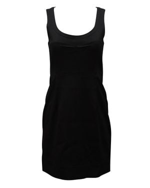 Theory Scoop Neckline Fitted Dress - Black