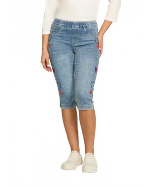 Fdj Denim Pedal Pusher Shorts - Blue