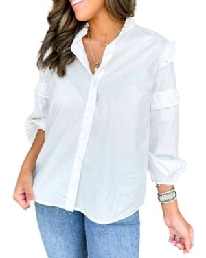 Lucy Paris Nicolette Ruffle Top - White