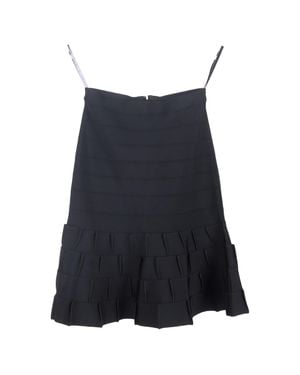 Hervé Léger Tiered Mini Skirt - Blue