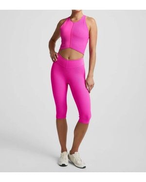 Beyond Yoga Impulse Ribbed High Neck Tank Top - Pink