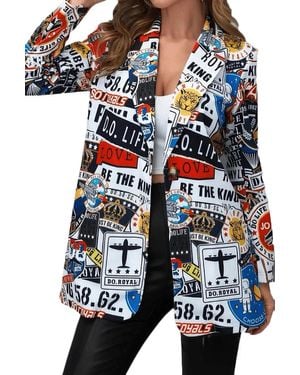 LA ROSE Kendall Jet Setter Blazer - Blue