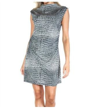 Ariella Ruched Mini Dress - Blue