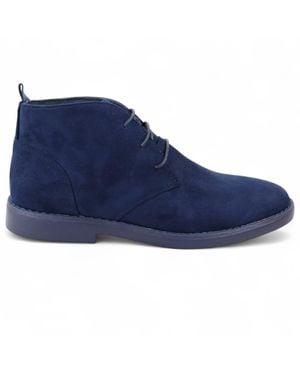 Infinity Leather Tan Premium Desert Style Suede Chukka Boots - Blue