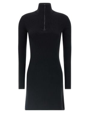Courreges Merino Wool Short Dress - Black