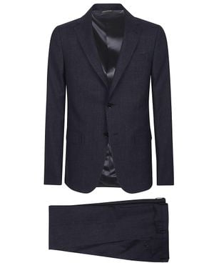ZEGNA Lux Tailoring Wool-Linen Suit - Blue