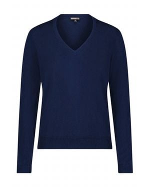 Minnie Rose Supima V Neck Top - Blue