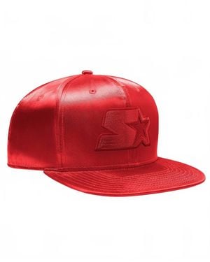Starter Cliff Out Snapback Hat - Red