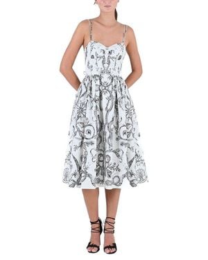 Marchesa Midi Day Dress - Blue