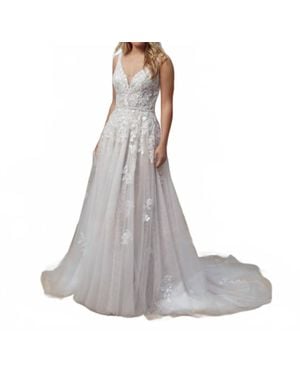 CASABLANCA Lucy Wedding Dress - Gray