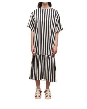 Jakke Ava Stripe Dress - White