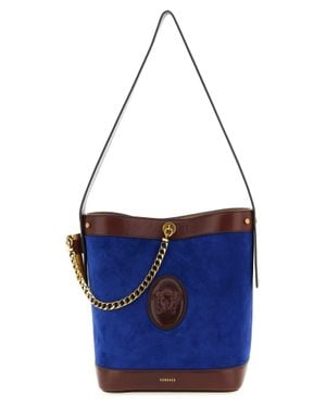 Versace Calfskin Shoulder Bag - Blue