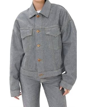 SLVRLAKE Denim Detroit Trucker Jacket - Gray