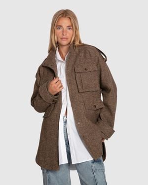 Belle & Bloom All My Love Wool Overshirt - Brown
