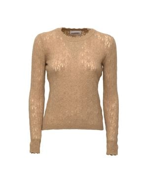 Isabel Marant Obeline Baby Alpaca-Blend Open-Knit Sweater - Natural