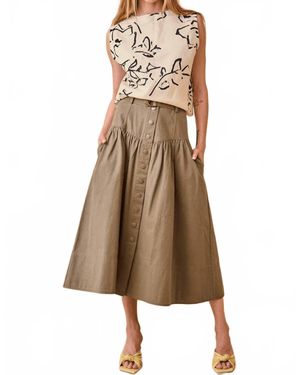 Hunter Bell Delaney Midi Skirt - Natural
