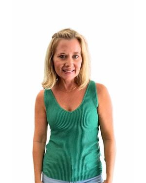 Another Love Noa V-Neck Tank Top - Green