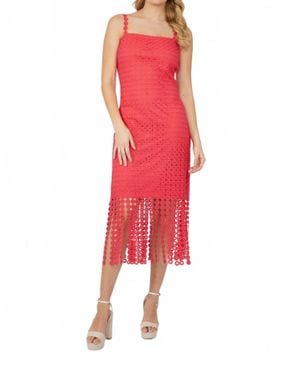 FRANK LYMAN Midi Bodycon Dress - Red