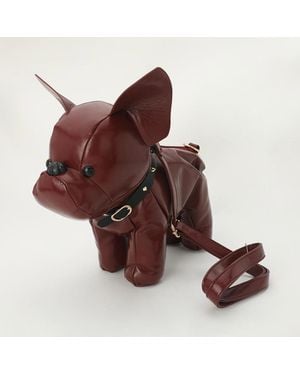 Fashnzfab Faux Leather Cute Puppy Shaped Crossbody Bag - Brown