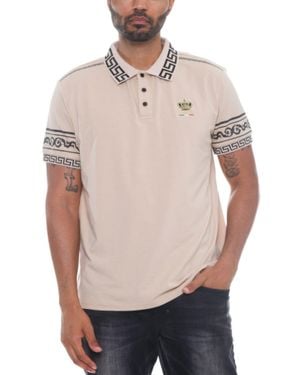 TRUEDAMES Version Couture Polo Button Down Shirt - Gray