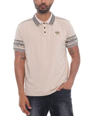 TRUEDAMES Version Couture Polo Button Down Shirt - Gray