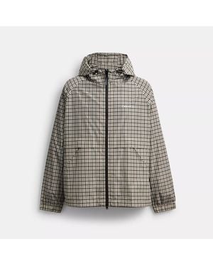 COACH Plaid Windbreaker - Gray