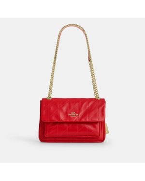 COACH Elodie Crossbody Bag 24 With Quilting - Red