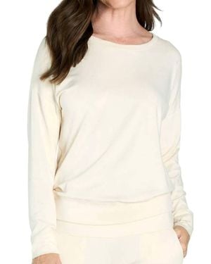 Twelve Eighty Eight Laguna Relaxed Long Sleeve Pullover - Natural