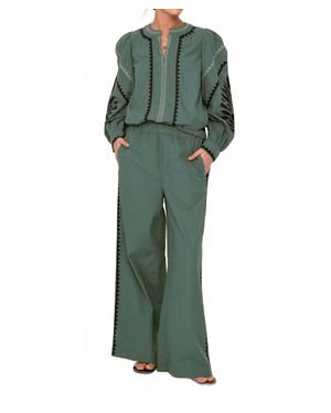 Sonmer Helen Long Sleeve Blouse - Green