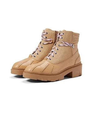 FARYL by Farylrobin Wilma Boots M Tan Leather Round Toe Ankle Jzz1148 - Natural