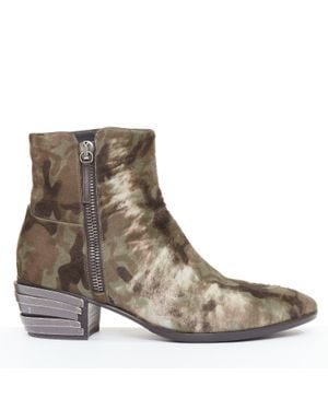 Giuseppe Zanotti Ponyhair Metal Boots - Brown