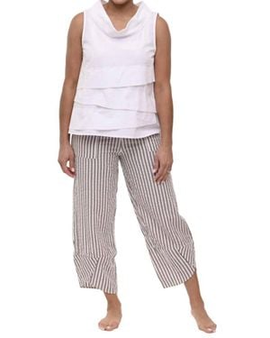 Tulip Clothing Eilani Cowl Tank Top - White