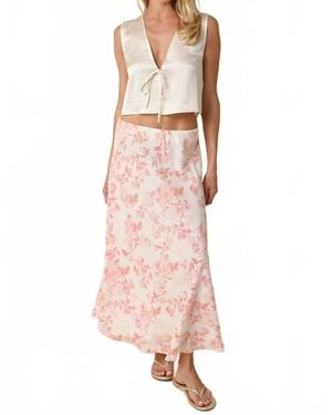 Olivaceous The Adeline Floral Maxi Skirt - Pink