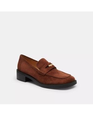 COACH Square Toe Loafer - Brown