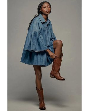 Frye Billy Pull-On Western Boots - Blue