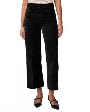 PAIGE Clean Front Anessa Velvet Trouser - Black