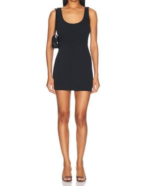 Enza Costa Jaquard Mini Tank Dress - Black