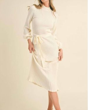 ..,merci The Annabelle Midi Length Sweater Dress - Natural
