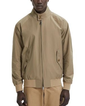 Baracuta Bomber Jacket With Classic Silhouette - Natural