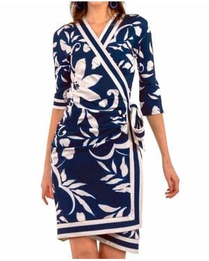 Gretchen Scott Wrap Me Up Dress - Blue