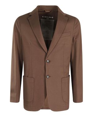 Circolo 1901 Single Breasted Premium Piquet Jacket - Brown